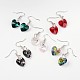 Heart Glass Dangle Earrings(EJEW-JE01737)-1