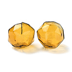 Blown Glass Wishing Bottle Bubble Vial, For Bottle Pendant Making, Polygon, Peru, 1.5~1.6cm, Half Hole: 4~5mm(GLAA-D002-01A)