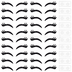 20Sets Non-Woven Cake Insert Card Decoration, Eyelash, Black, 21x55x1mm(AJEW-FG0004-05)