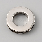 Zinc Alloy Screw-in Grommet Eyelet Findings, for Bucket Bag Making, Round, Platinum, 2.95x0.55cm, Inner Diameter: 1.6cm(FIND-WH0156-42B-P)