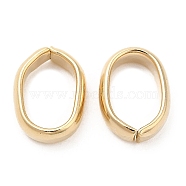 Brass Linking Rings, Quick Link Connector, Cadmium Free & Lead Free, Long-Lasting Plated, Oval, Real 24K Gold Plated, 9x7x2.5mm, Inner Diameter: 7.5x4.7mm(X-KK-M250-24C-G)