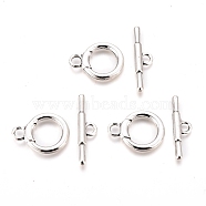 Tibetan Style Alloy Toggle Clasps, Ring, Antique Silver, Ring: 26x20x3.5mm, hole: 4mm and 13mm, Bar: 9x31x3mm, hole: 4mm(PALLOY-P172-069AS)