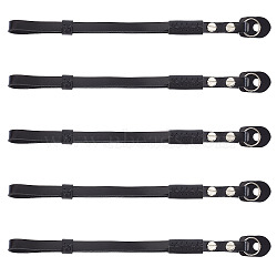 Leather Camera Cage Handles, Camera Wristlet Straps, with Iron Finding, Black, 255x14x11mm(FIND-WH0038-11)