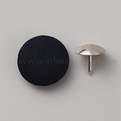 Cloth Cap Nail Button, with Iron Rivet, Hat Accessories, Prussian Blue, Button: 17x7mm, Hole: 1mm, Rivet: 11x3mm, Pin: 1mm(DIY-WH0308-398B)