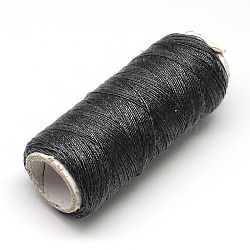 402 Polyester Sewing Thread Cords for Cloth or DIY Craft, Dark Gray, 0.1mm, about 120m/roll, 10rolls/bag(OCOR-R027-09)