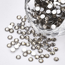 Glass Rhinestone Flat Back Cabochons, Back Plated, Faceted, Half Round, Crystal Silver Shade, SS4, 1.5~1.6x1mm, about 1440pcs/bag(RGLA-S002-04SS-18)