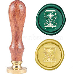 Wax Seal Stamp Set, Sealing Wax Stamp Solid Brass Head,  Wood Handle Retro Brass Stamp Kit Removable, for Envelopes Invitations, Gift Card, Planet Pattern, 83x22mm(AJEW-WH0208-479)