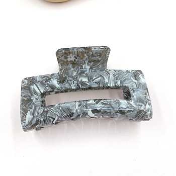 Rectangular Acrylic Large Claw Hair Clips for Thick Hair, Gray, 45x81x44mm