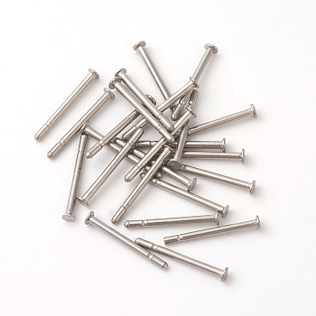 304 Stainless Steel Flat Head Pins, Stainless Steel Color, 11x0.8mm, Head: 1.5mm