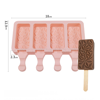食品グレードのDIY長方形アイスクリームシリコーン型(DIY-D062-06C)-6