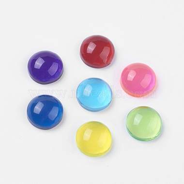 12mm Mixed Color Half Round Resin Cabochons