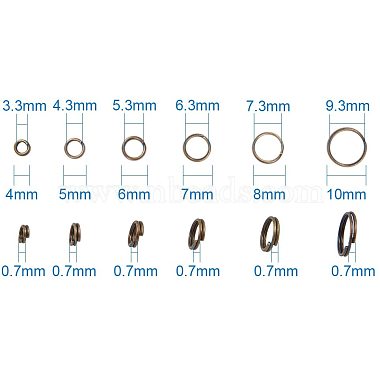 Латунные разрезные кольца и латунное кольцо помощник(KK-PH0034-52AB)-2