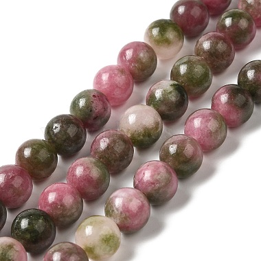 Natural Dyed White Jade Beads Strands(G-M402-C04)-2