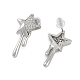 Brass Clear Cubic Zirconia Stud Earrings for Women(EJEW-D280-03P-02)-2