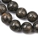 Natural Pyrite Beads Strands(G-P303-01-8mm-8)-5