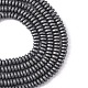 Matte Style Electroplate Non-magnetic Synthetic Hematite Flat Round Beads Strands(X-G-M007-77)-2