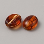 Transparent Acrylic Bead, Coffee Bean, Sienna, 10.5x8x5mm, Hole: 1mm(OACR-TAC0002-10F)