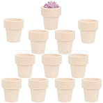 12Pcs Wooden Vase Miniature Ornaments, for Garden Dollhouse Accessories, BurlyWood, 25.5x27.5mm, Inner Diameter: 18.5mm(DIY-GF0014-36)