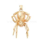 Ion Plating(IP) 304 Stainless Steel Big Pendants, Spider Charms, Golden, 60.5x38x11mm, Hole: 8X5mm(STAS-Z095-02G)