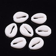 Opaque Acrylic Beads, Cowrie Shell, Seashell Color, 17.5x13.5x5.5mm, Hole: 2mm, about 700pcs/500g(SACR-T346-10)