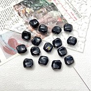 Glass Beads, Nuggets, for DIY Bracelet Accessories, Black, 10x11.5x7mm, Hole: 1.2mm(GLAA-U003-02B)