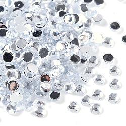 Imitation Taiwan Acrylic Rhinestone Cabochons, Faceted, Half Round, Clear, 4x1.5mm, about 10000pcs/bag(GACR-A002-4mm-01)