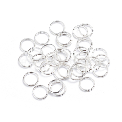 Iron Jump Rings, Open Jump Rings, Round Ring, Silver, 6x0.9mm, 19 Gauge, Inner Diameter: 4.2mm, about 100pcs/bag(IFIN-CJC0001-02B-S)