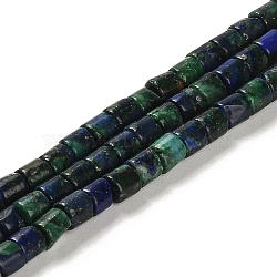 Natural Chrysocolla and Lapis Lazuli Beads Strands, Column, 4x4mm, Hole: 0.9mm, about 100pcs/strand, 15.94 inch(40.5cm)(G-F765-F06-01)