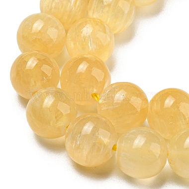 Natural Honey Calcite Beads Strands(G-R494-A05-03)-3