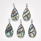 Abalone shell / paua shell grandes colgantes(SHEL-S275-41A)-1