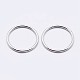 Rhodium Plated 925 Sterling Silver Round Rings(STER-F036-03P-0.7x3)-2