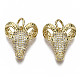 Brass Micro Pave Clear Cubic Zirconia Pendants(ZIRC-N039-074-NF)-1