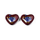 Flower Printed Opaque Acrylic Heart Beads(SACR-S305-28-L02)-2