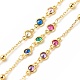 Cubic Zirconia Flat Round Link Chain(CHC-E024-09G)-1