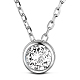 TINYSAND Rhodium Plated 925 Sterling Silver Rhinestone Pendant Necklace(TS-N396-ST)-1