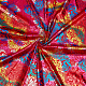 Phoenix Flower Pattern Bronzing Polyester Fabric(DIY-WH0032-98B)-1