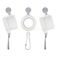 Plastic Flagpole Mounting Rings Set, Anti Wrap 360° Rotatable Ring with Carabiners, PapayaWhip, 78x52x27mm, Hole: 22.5mm(FIND-WH0053-24)