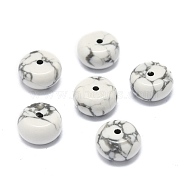 Natural Howlite Beads, Rondelle, 10x5.5mm, Hole: 1mm(G-H268-O02)