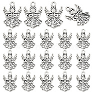 Elite 80Pcs Tibetan Style Alloy Pendants, Cadmium Free & Lead Free, Angel Charm, Antique Silver, 20x14x1mm, Hole: 1.5mm(TIBEP-PH0001-69AS)