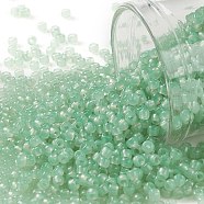 TOHO Round Seed Beads, Japanese Seed Beads, (156) Ceylon Jade, 11/0, 2.2mm, Hole: 0.8mm, about 5555pcs/50g(SEED-XTR11-0156)