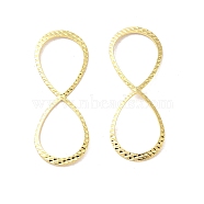 Brass Linking Rings, Infinity Connector, Real 24K Gold Plated, 9.5x26x0.6mm, Hole: 11x7.5mm(FIND-Z039-05G)