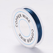 Round Craft Copper Wire, Steel Blue, 0.3mm, about 65.61 Feet(20m)/roll(X-CWIR-CW0.3mm-08)