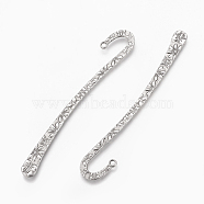 Tibetan Style Alloy Bookmarks, Antique Silver, Cadmium Free & Lead Free, 124x20mm, Hole: 2mm(X-LF1676Y)