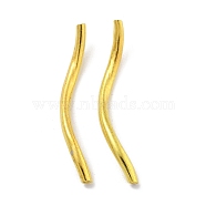 Brass Twist Tube Beads, Cadmium Free & Lead Free, Golden, 29~31.5x2mm, Hole: 1.2mm(KK-B120-02D-G)