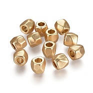 Alloy Beads, Lead Free & Nickel Free & Cadmium Free, Barrel, Matte Gold Color, 7x8mm, Hole: 3.3mm(TIBEB-A004-021MG-NR)