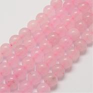 Natural Rose Quartz Bead Strands, Round, Dyed, 10mm, Hole: 1mm, about 38pcs/strand, 15.7 inch(G-P281-02-10mm)