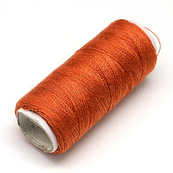 402 Polyester Sewing Thread Cords for Cloth or DIY Craft, Chocolate, 0.1mm, about 120m/roll, 10rolls/bag(OCOR-R027-18)