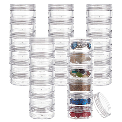 Plastic Bead Storage Containers, Column, 6 Vials, Clear, 3.9x12.1cm(CON-BC0004-39)