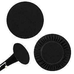 Gorgecraft 2PCS Cloth with Soft Nap Mute Cap, for Trumpet Case, Prevent Dirty Cap, Black, 95~100x9mm, 2Pcs/Bag(AJEW-GF0003-54C)