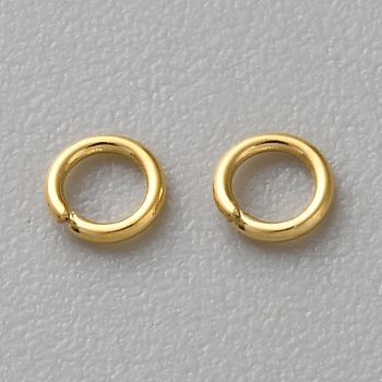 Brass Open Jump Rings, Bracelet Necklace Connecting Ring, DIY Jewelry Accessories, Real 18K Gold Plated, 24 Gauge, 3.2x0.5mm, Inner Diameter: 2mm, 700pcs/10g
